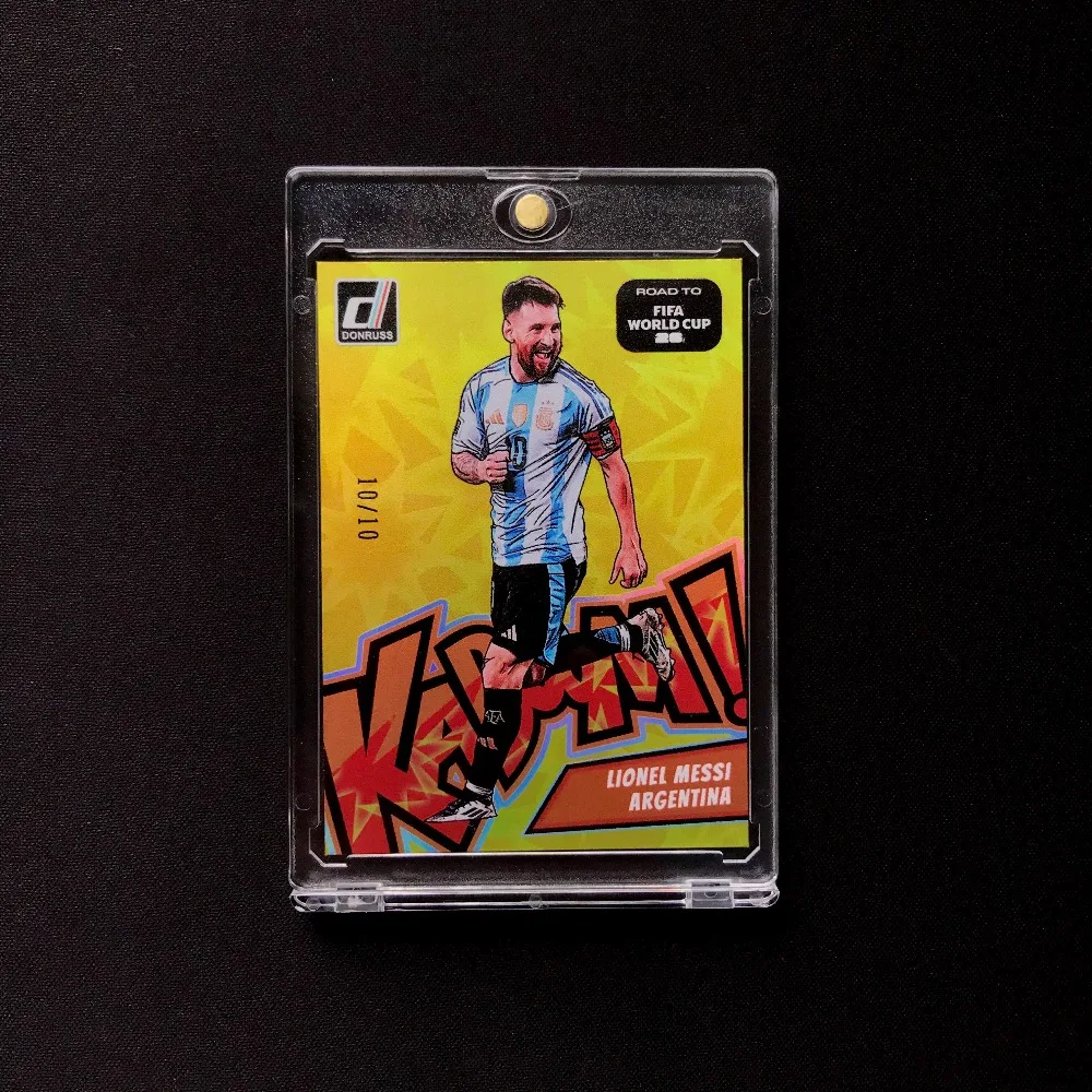 Fan Made 2026 FIFA World Cup Kaboom Style Gold Refractor Trading Cards Messi Ronaldo Yamal Pelé DIY Soccer Collectibles
