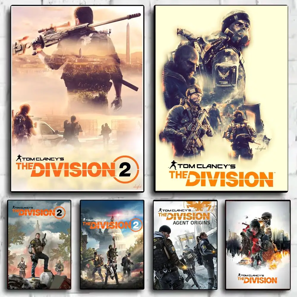 Game The D-Division 2 Poster Trendy Wall Art Good Sticker Printed on PP Paper for Coffee Office Bar Decoration Best Gift