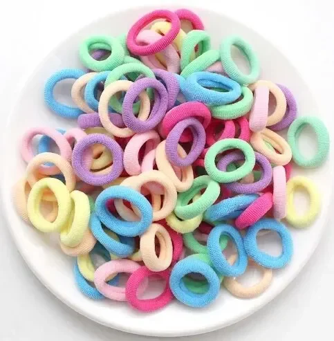 100/200/300pcs Girls Elastic Hair Bands Ponytail Hold Hair Tie Rubber Bands Scrunchie Hair Accessories Bands for Girls image 5