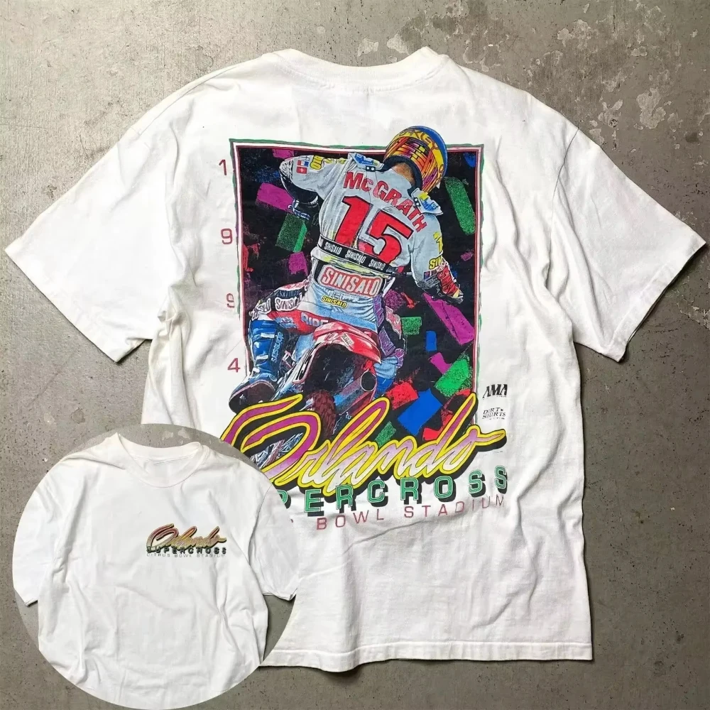 

25 Orlando Vintage 1994 Supercross Classic T-Shirt Cotton Men Women Summer T Shirt Cotton Clothing Tops Loose Fashion Streetwear