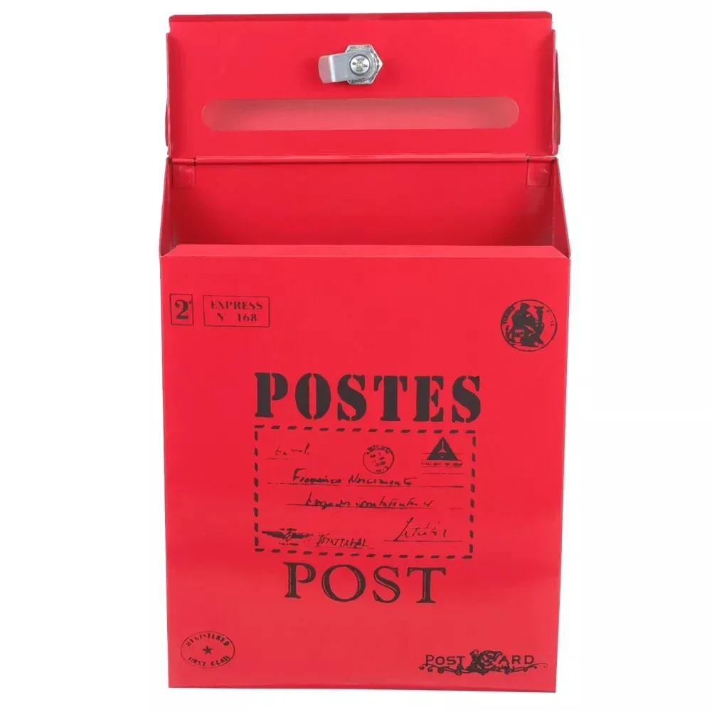 Large Capacity Mailbox Retro Postal Letter Box Secure And Private Steel Lock Weather Resistant Easy Installation