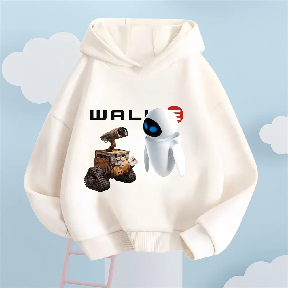 2024 Disney Wall-E Cartoon Hoodie: Vibrant Prints For Boys & Girls, Ideal Outdoor Wear For Young Explorers, 3-14 Yrs