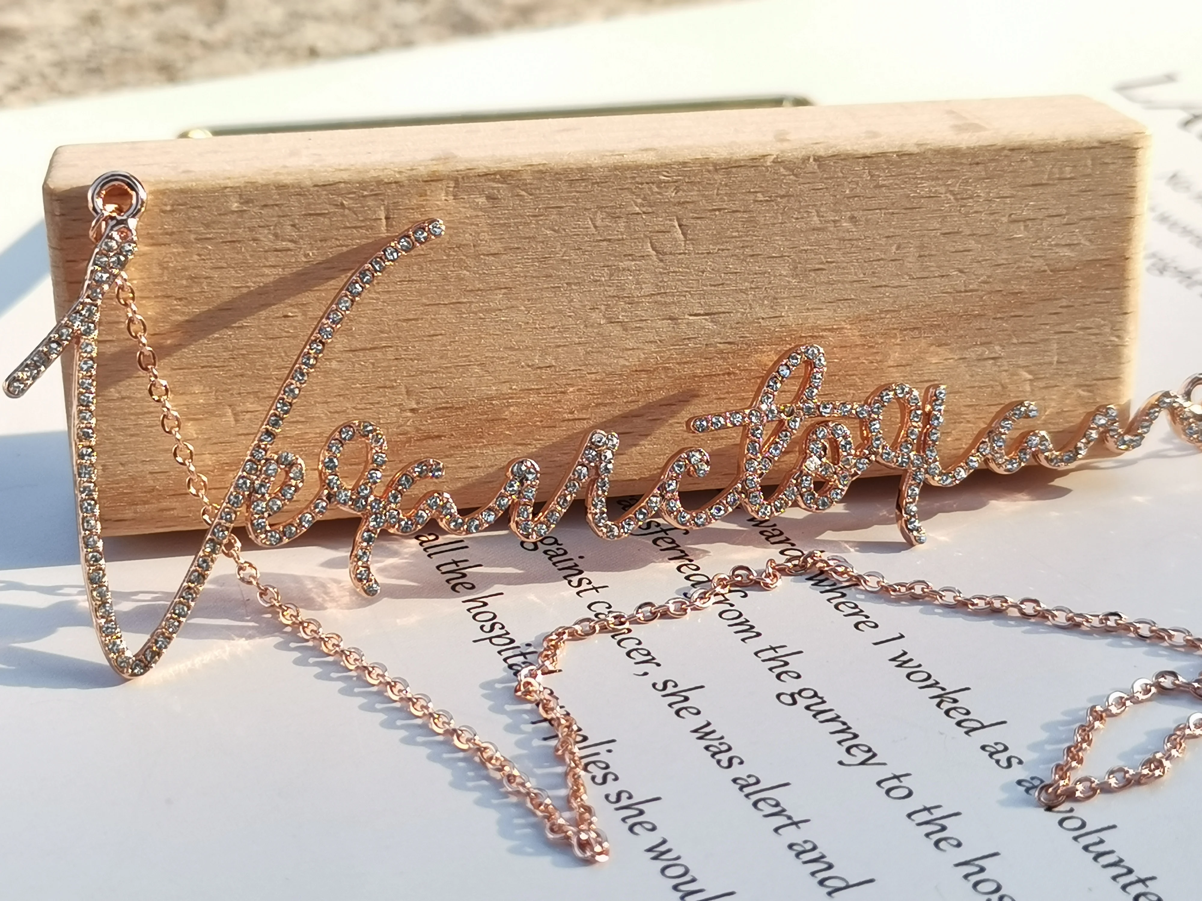 2021 New Trendy Custom Name Letters Necklaces for Women Zircon Thin Font Necklaces Personalized Name Pendant Necklaces AsGifts