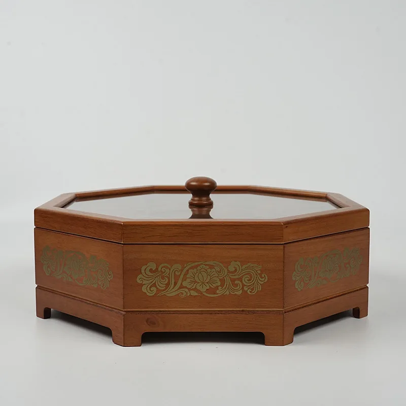 

Solid wood rack custom living room coffee table candy box wooden pine storage with lid dried fruit wooden