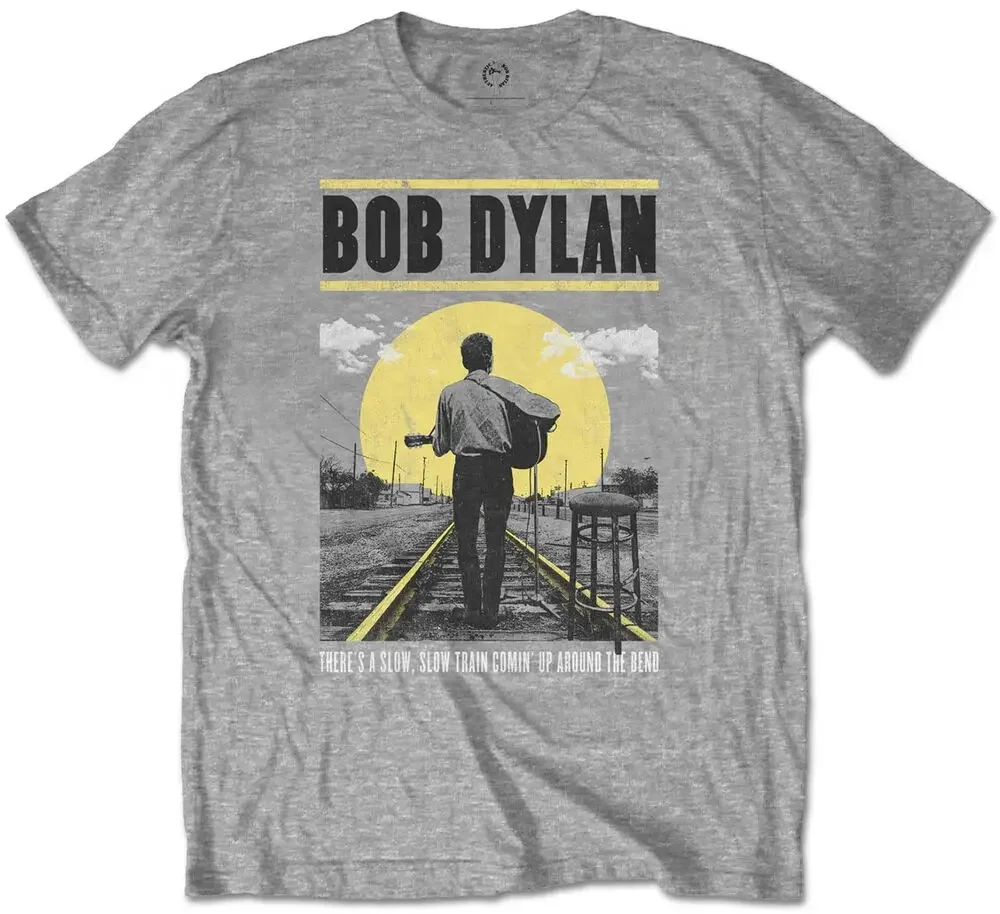 Bob Dylan Slow Train   Anime pattern for both men and women High quality cotton Short Sleeves