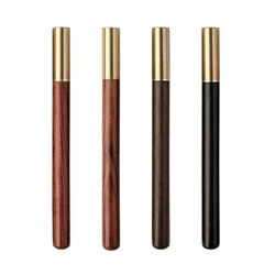 20Pcs Red Wooden Rollerball PenBusiness Retro Ballpoint Pen Golden Trim Stationery Office School Supplies Roller Ball Pen