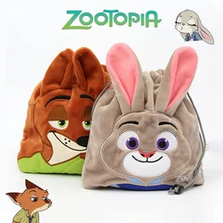 Disney Zootopia Judy Nick Drawstring Plush Bag Gift Bags Cute Jewelry Packaging Kids Birthday Present Bags with Candy Bag pouch