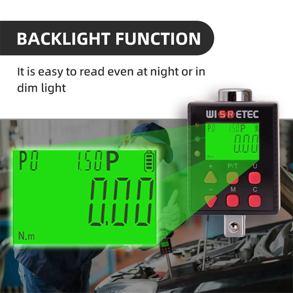 N84R  High-Precision Electronic Digital Torque Meter Torque Meter Adapter Connecting Rod Kg Force Measurement Torque Meter H