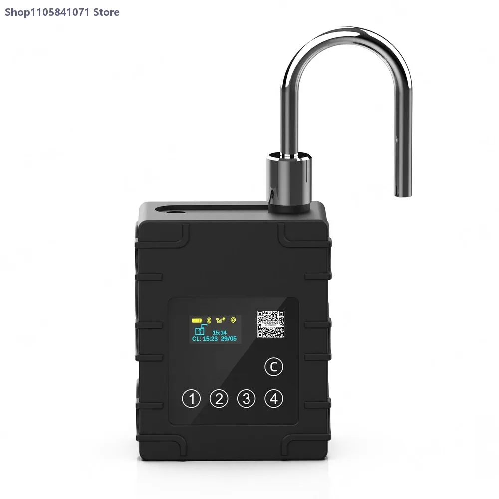 Smart GPS Padlock Real-Time Tracking Anti-Theft Wireless Lock Container Security Monitoring