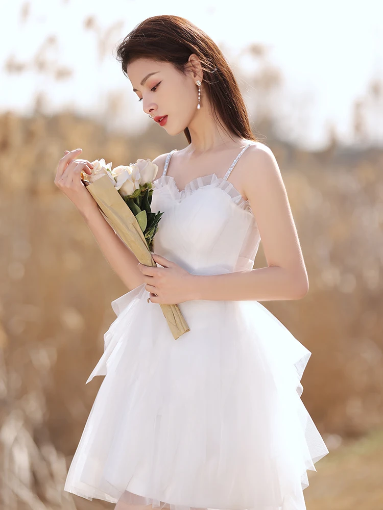 

Белая короткая юбка без бретелек с вышивкой для женщин, с завышенной талией, для свадьбы, юбилея, дня рождения