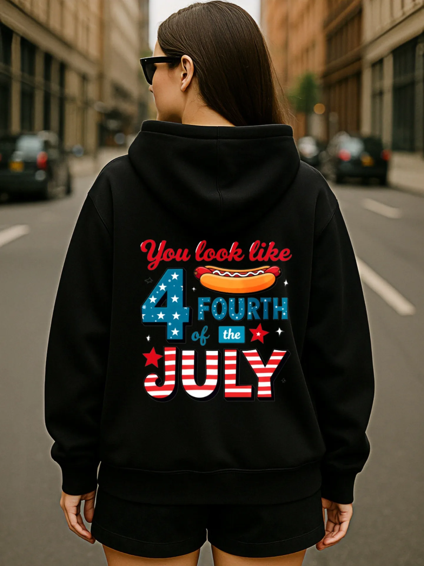 Sudadera con capucha gráfica para mujer, estampado de gato y murciélago, diseño estético, tela suave, uso diario informal, para adolescentes