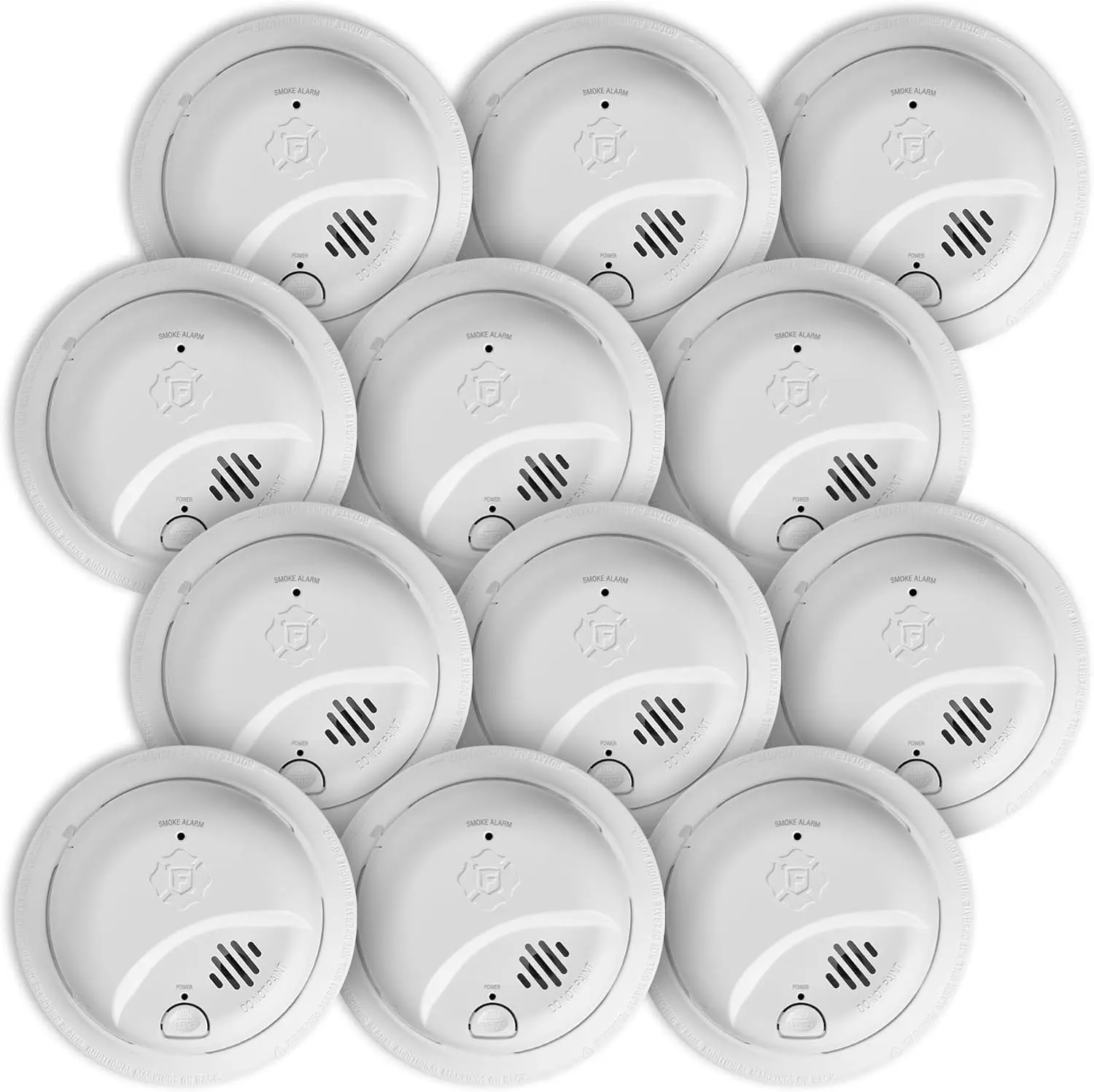 9120B Smoke Detector, Hardwired Alarm with Battery Backup, 12-Pack