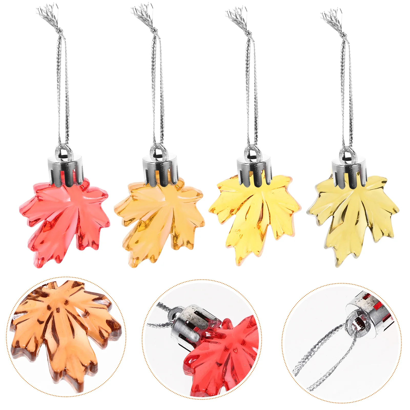 

24pcs Maple Leaf Pendants Thanksgiving Hanging Decor For Home Party Diy Fall Decorations Tree Ornament Ceiling Hanging Craft