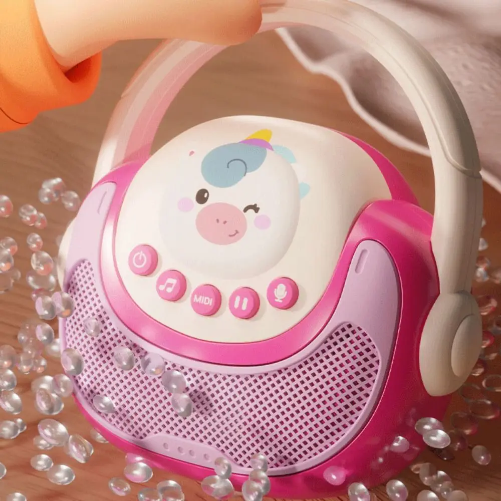 Story Machine Wireless Karaoke Children's Toy Connect Phone Plastic Singing Machine with Light Recordable Karaoke Machine Party