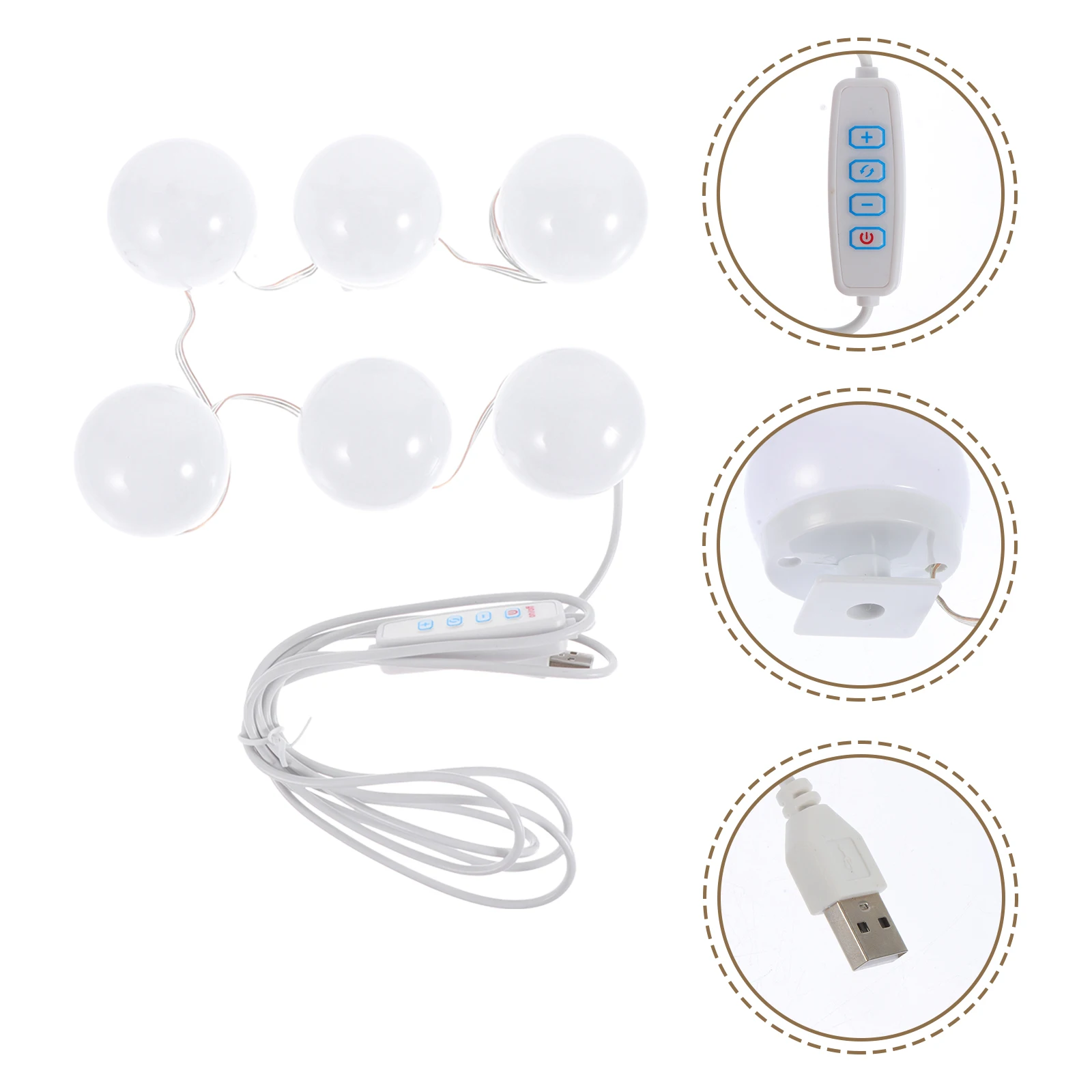 مجموعة واحدة من لمبة إضاءة الغرور LED بتصميم إبداعي ومظهر سلس وسهل التركيب وإزالة الحمام وغرفة النوم والديكور متعدد الوظائف