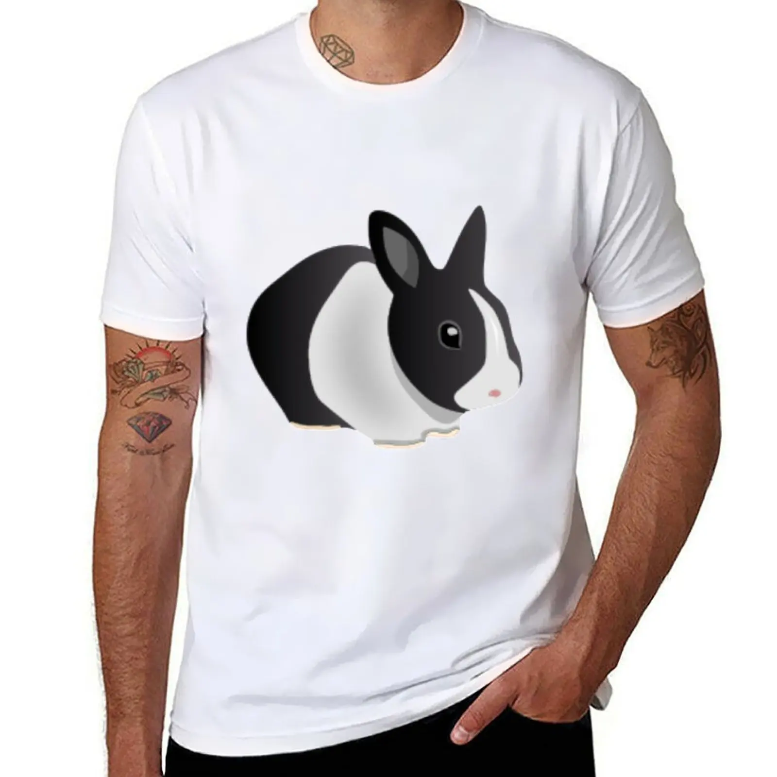 

Dutch Black and White Rabbit T-Shirt funny t shirts cotton t shirts for man graphic tees T-Shirt