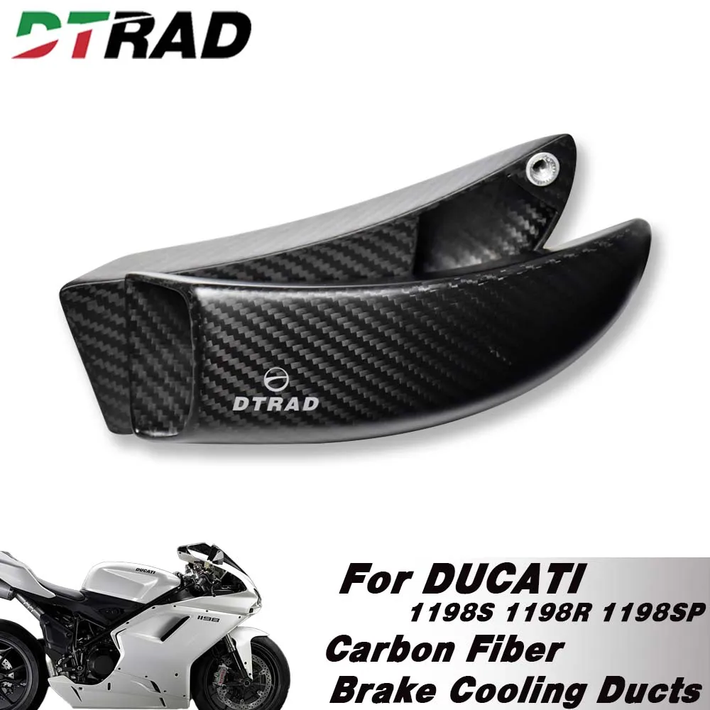 Carbon Fiber Cooling Ducts Motorcycle Brake Air Conveyor For DUCATI 1198S/R 2009,2010 1198 SP 2011 Caliper Radiator Channel Kit