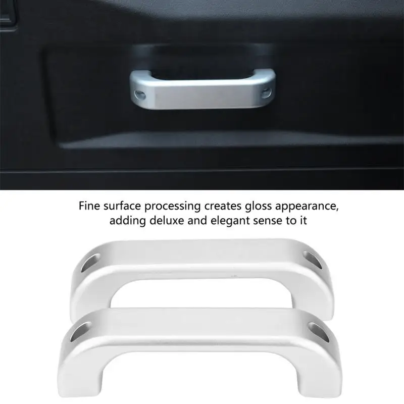 2pcs Car Interior Aluminum Alloy Chrome Door Handle Cover Trim for Land Rover Defender 110 90 2007 2008 2009 2010 2011 2012-2016