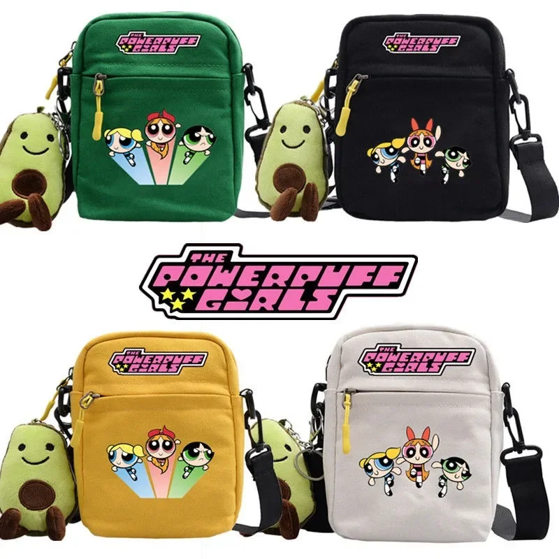 The Powerpuff Girls children's cute cartoon student versatile shoulder bag personality casual crossbody bag holiday gift kawaii