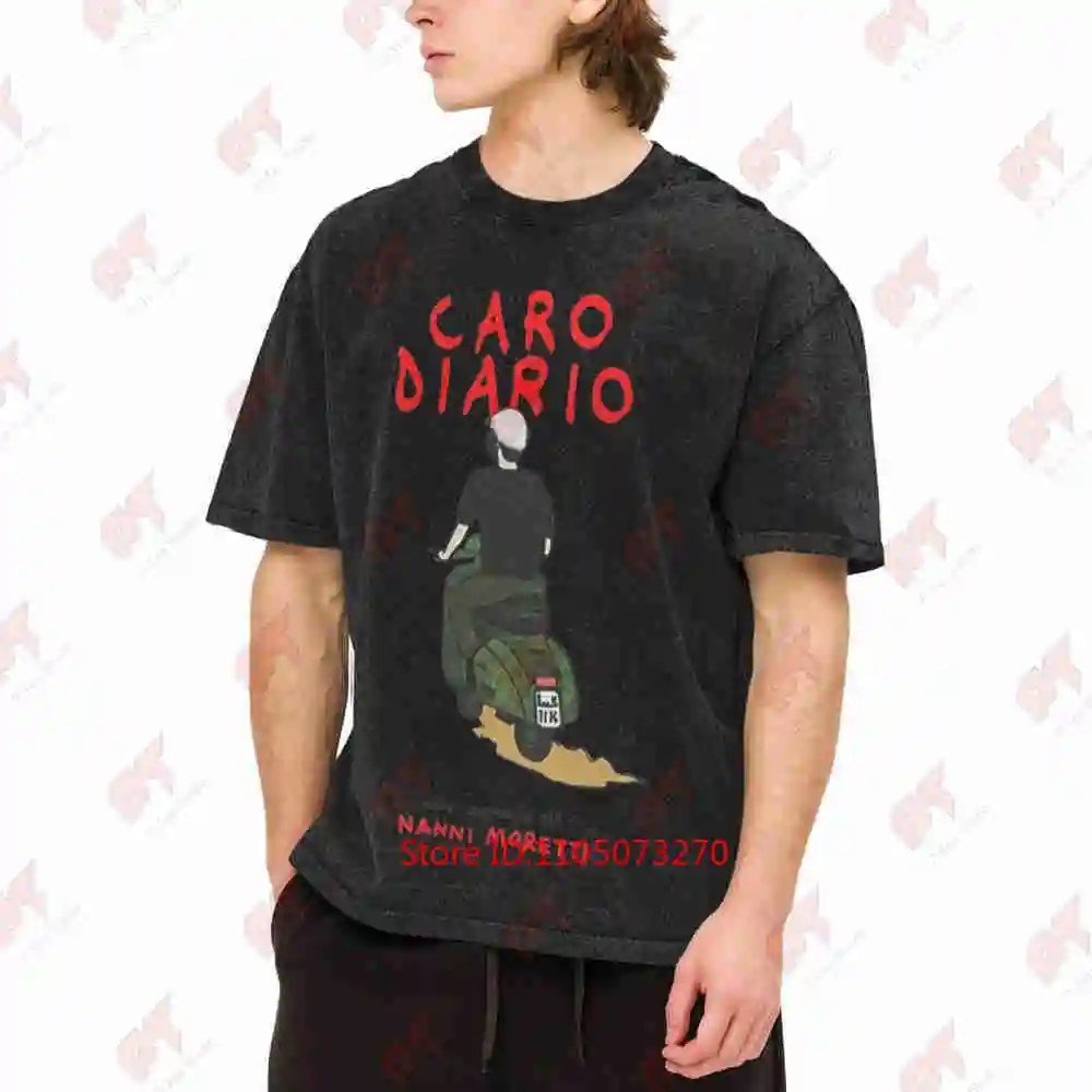 Caro Diario Nanni Moretti Italian Film Vintage Washed Tee Pure Cotton T-Shirt
