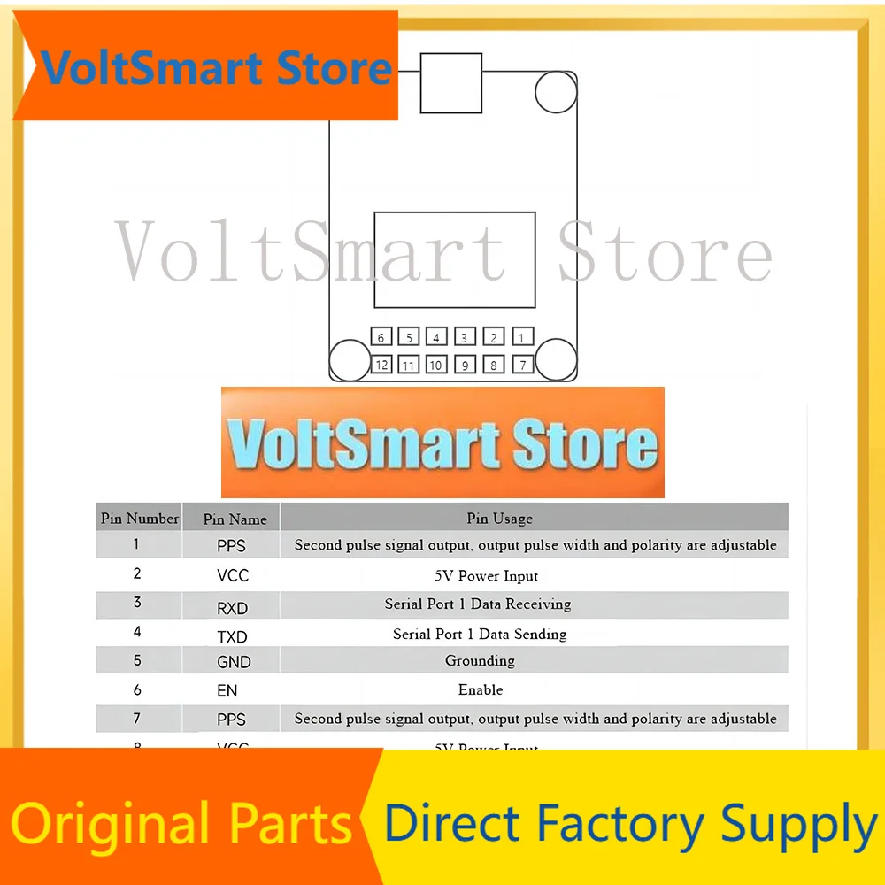 VoltSDual-frequency Multi-system Centimeter-level RTK Tracking Positioning GNSS Module UM626N GPS L1 L5 Base Station 10Hz Raw Ou
