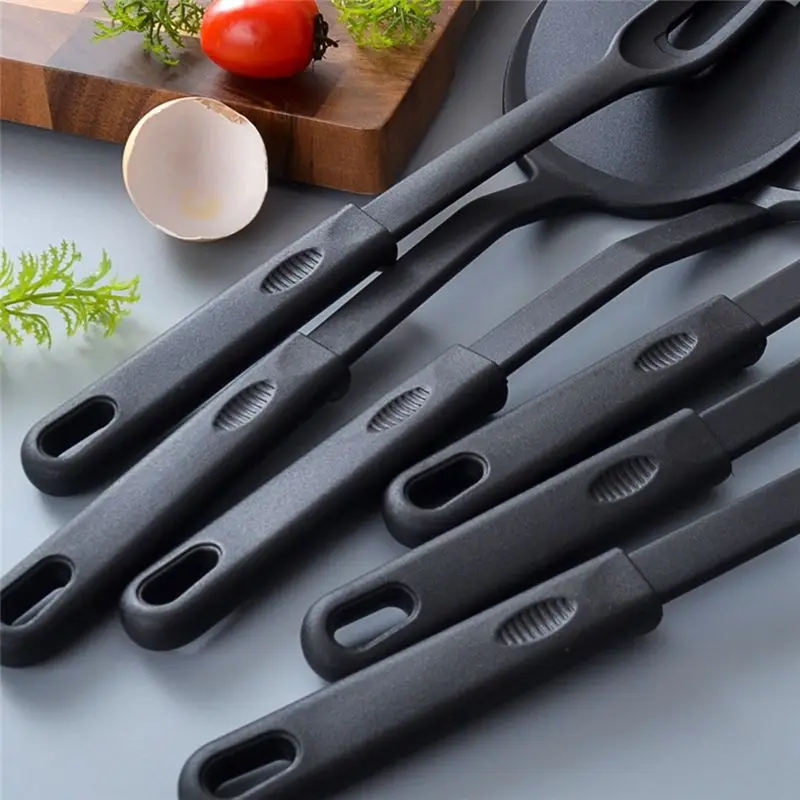 B62B 17 Pcs Kitchen Utensils Set Non-Stick Cooking Utensils Black Nylon Gadgets Tools BPA Free for Home Chef