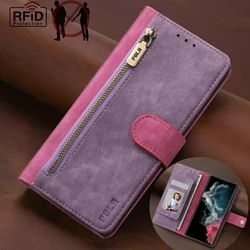 Luxury Leather Zipper Flip Wallet Case For iPhone 15 14 13 Pro MAX 11 12 X XS XR 7 8 Plus SE 3 2020 Card Holder Stand RFID Cover