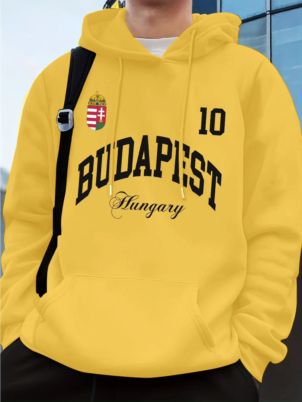 

Будапешт толстовка с принтом флага Угорщини мужской спортивный свободный пуловер зимние флисовые теплые толстовки с карманами для бега мужская одежда
