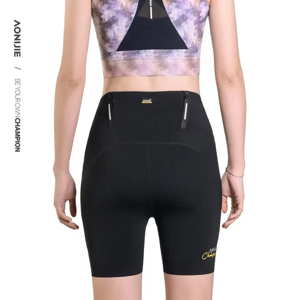 AONIJIE Sports Tights Woman Shorts Marathon Training Trail Running Shorts Compression Pants Sportswear Women Gym Yoga Shorts