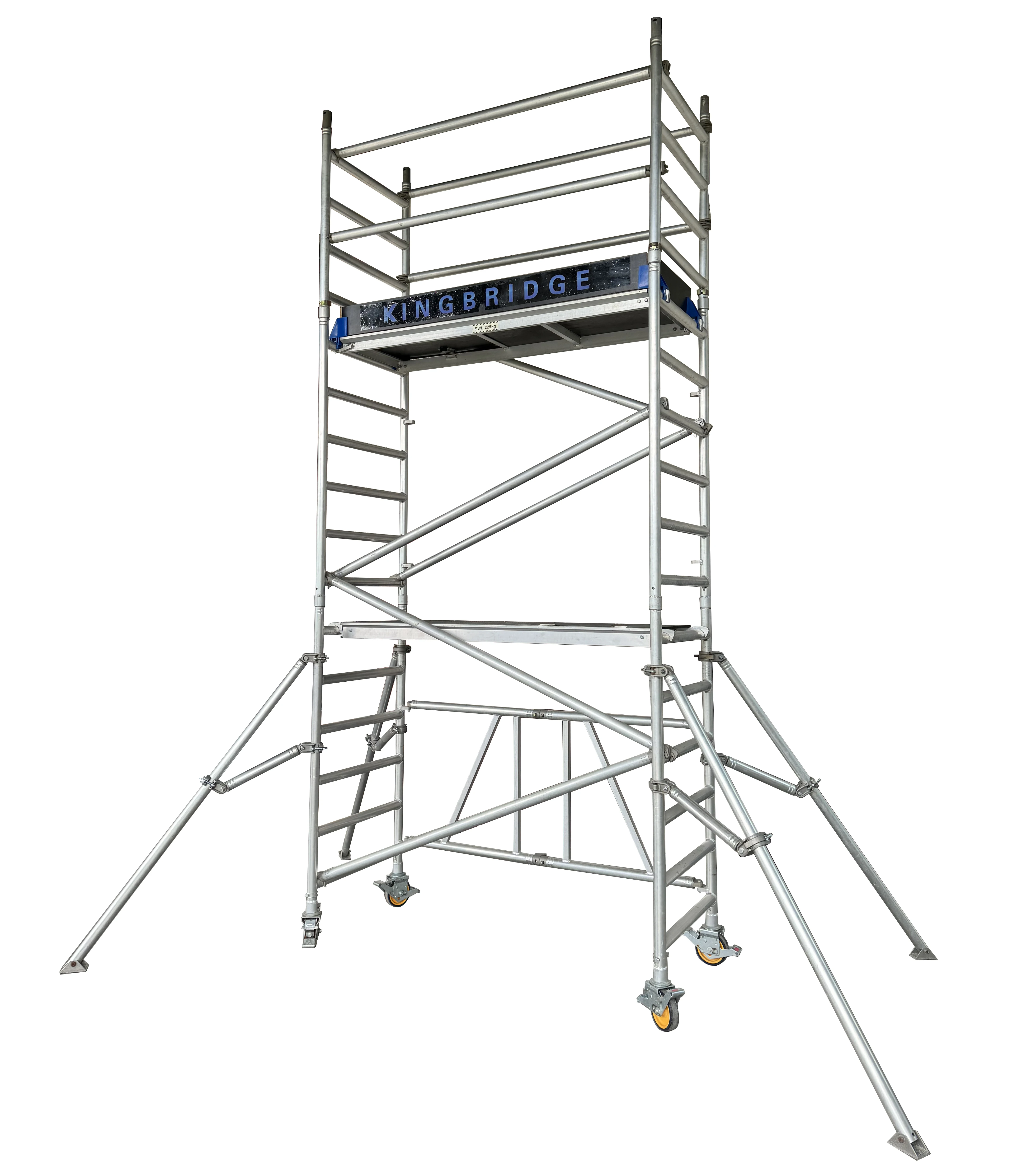 

Movable Aluminum Scaffold 3M Standing Height V Fold Design Industrial Folding Scaffold For Building Construction