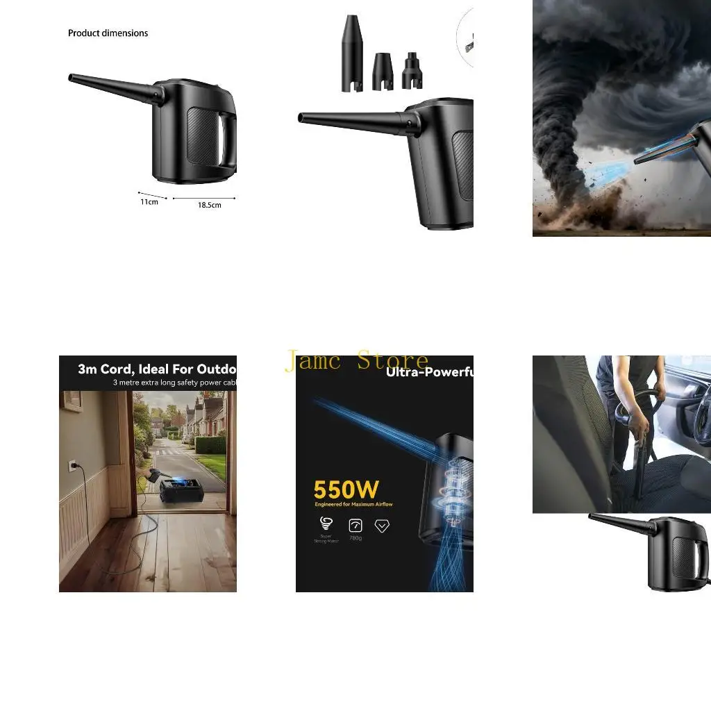 

LX0B Ручной воздуходувка 110 В 35 м/с Скорость ветра для домашнего автомобиля Инструмент для очистки электроники