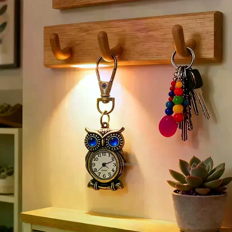 

Tiny Cute Owl Shaped Pendant Pocket Watch For Kid Men Women Retro Quartz Pocket Clock Gifts Arabic Numerals Dial