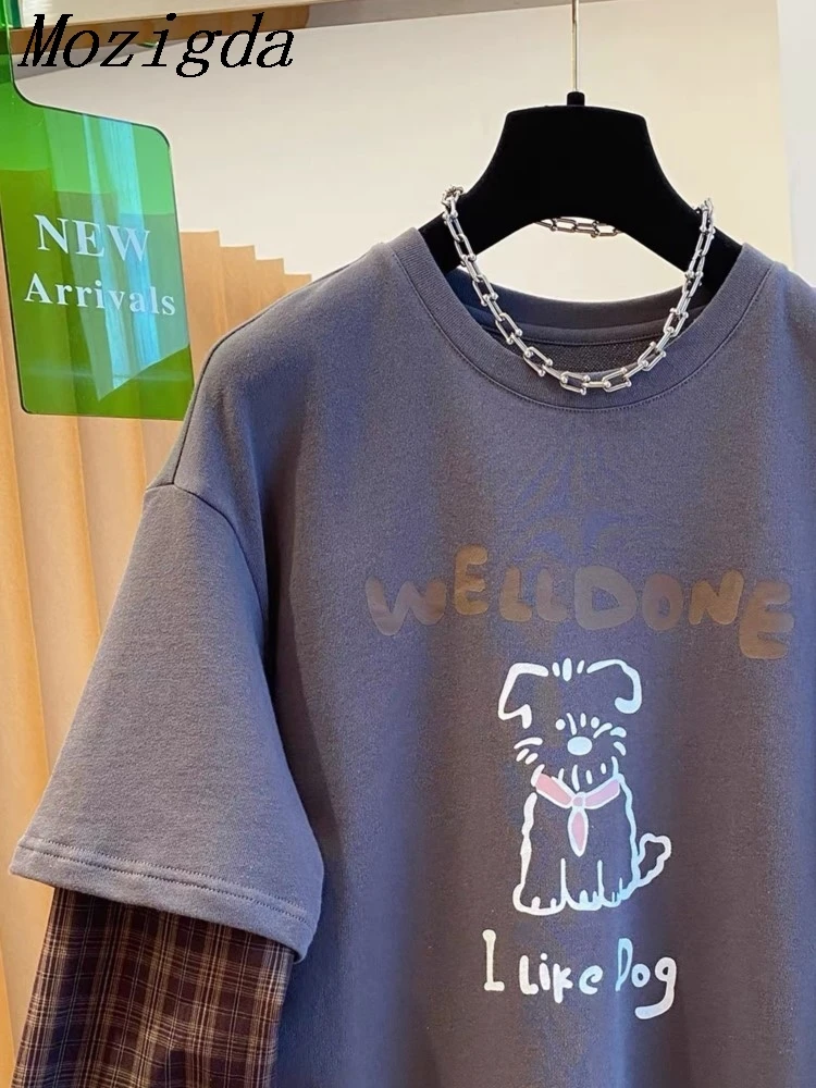 

Плюс размер поддельные два комплекта лоскутная футболка с длинным рукавом женские осенние корейские свободные клетчатые женские рубашки топы Blusas Mujer De Moda