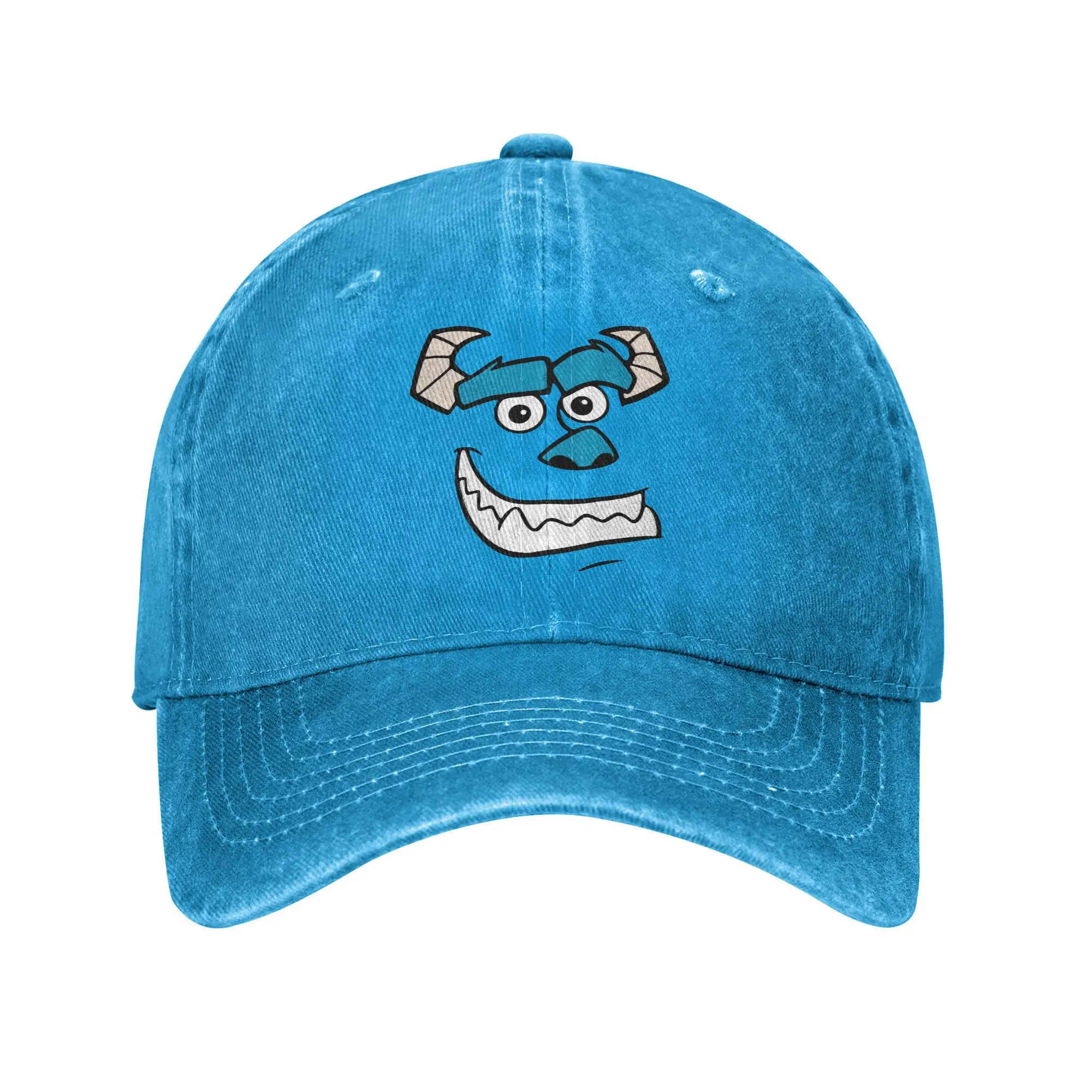 Monsters, Inc. Sulley Face Unisex Style Baseball Cap  Distressed Cotton Caps Hat Vintage Outdoor Running Golf Fit Snapback Hat