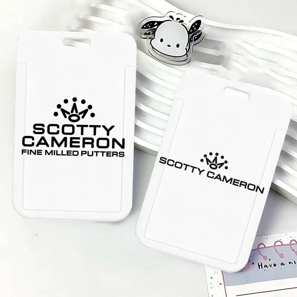 Porta Tarjetas de Identificación Golf S-ScottyS C-Camerons con Cordón, Porta Tarjetas de Crédito para Niños, Correa para el Cuello, Porta Tarjetas de Acceso, Regalo