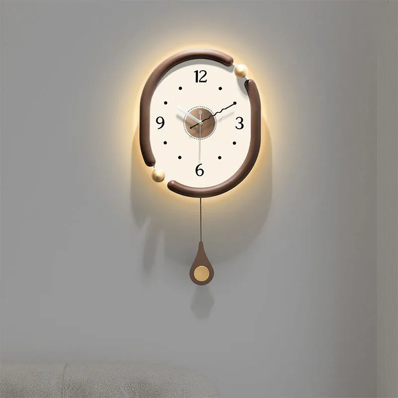 Large Wall Clock Unique Silent LED Clocks Modern Luxury Pointer Voice Controlled Lighting Watch Wall Living Room Decorations