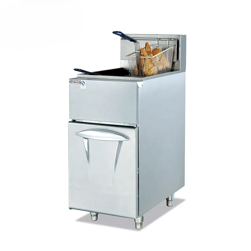 commercial fryers chips frying machine Kitchen equipment 3 tubes standing gas deep fryer