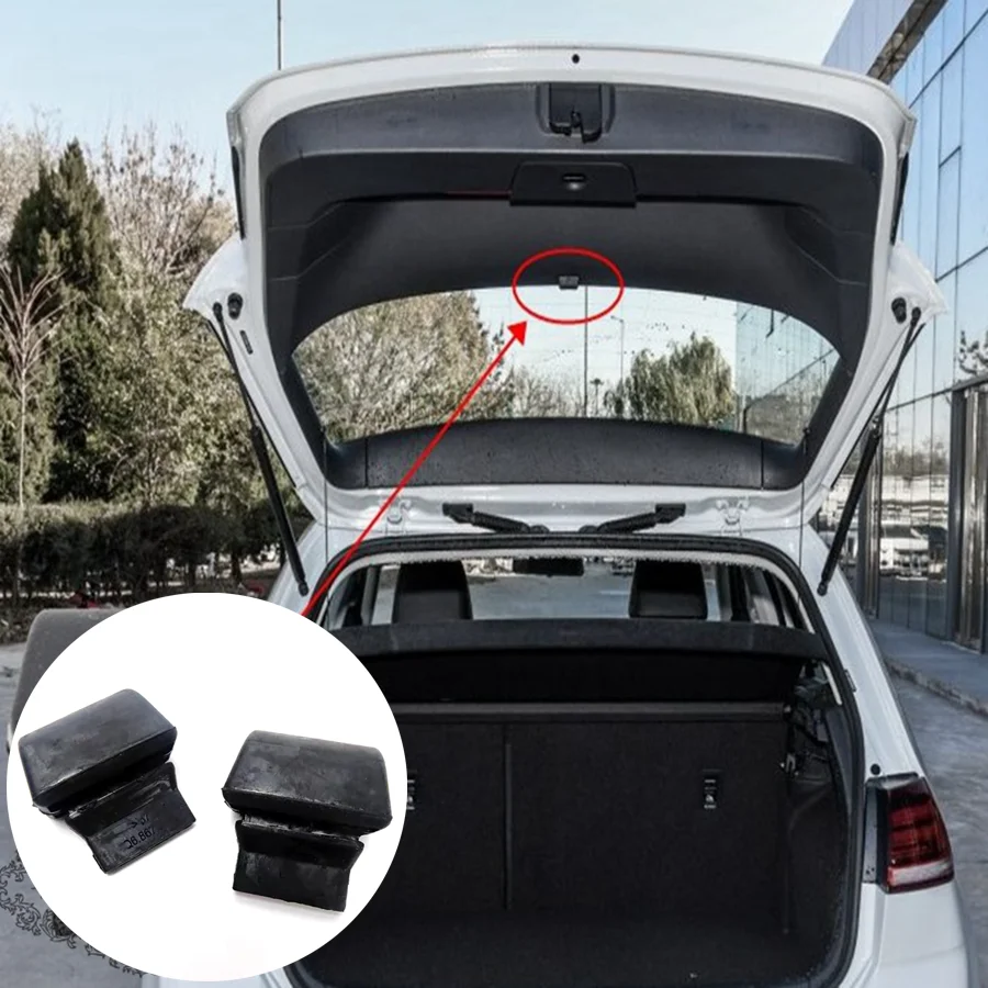 Wooeight 2x Car Trunk Rubber Pier Board Rubber Trunk Lid Buffer Stop Block For Tiguan Bora Golf 6 7 MK6 MK7 Polo Fabia Octavia