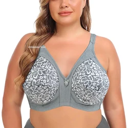 Soutien-gorge Push-Up Confortable pour Femme, Sous-vêtements Fins, Grande Taille 52DE 50DE Cup, Nouvelle Collection