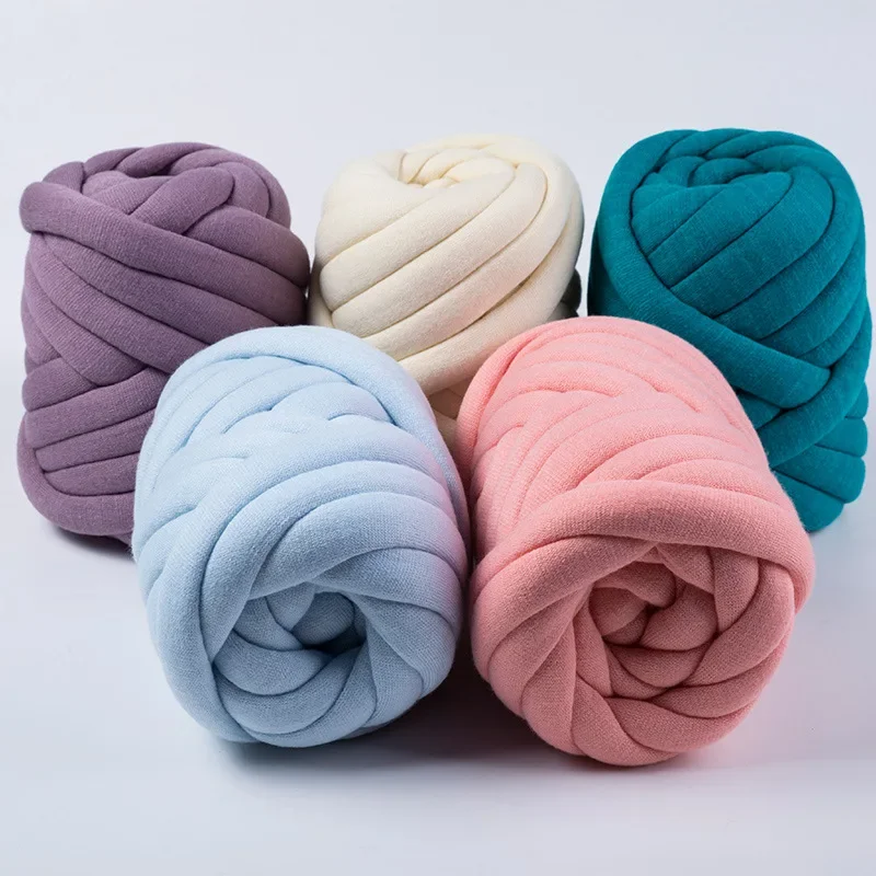 Seamless Cored Cotton Yarn, Coarse Wool, Handwoven, Pet, Cat's Nest, Carpet Cushion, Big Twist Tubular Yarn, 1kg