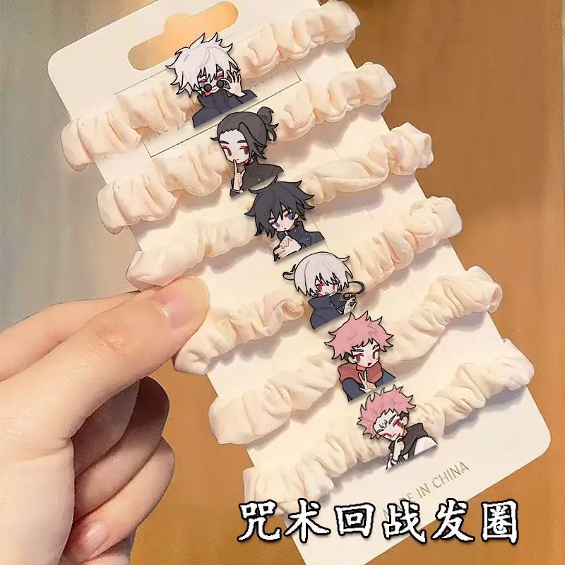 Élastiques à cheveux Jujutsu Kaisen style INS, attaches mignonnes pour couples, accessoires de mode pour cheveux