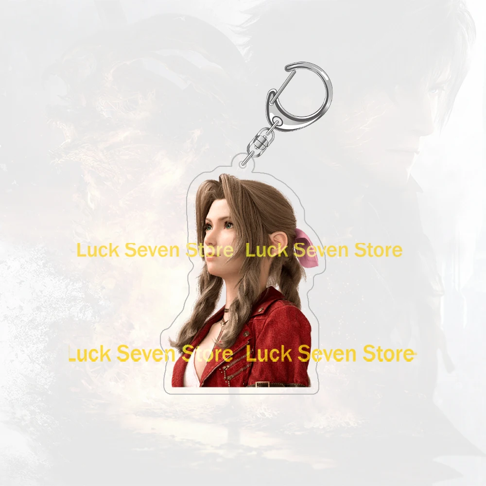 Final Fantasy Acrylic Keychain Cait Sith Joshua Dion Aerith Cid Jill Cloud Hugo Barret Charm Game Fans Collection Pendant Gift