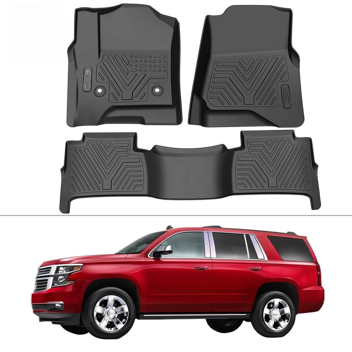 

3D Mold Floor Mats for 2015-2020 Chevrolet Tahoe GMC Yukon All Season Car Liners