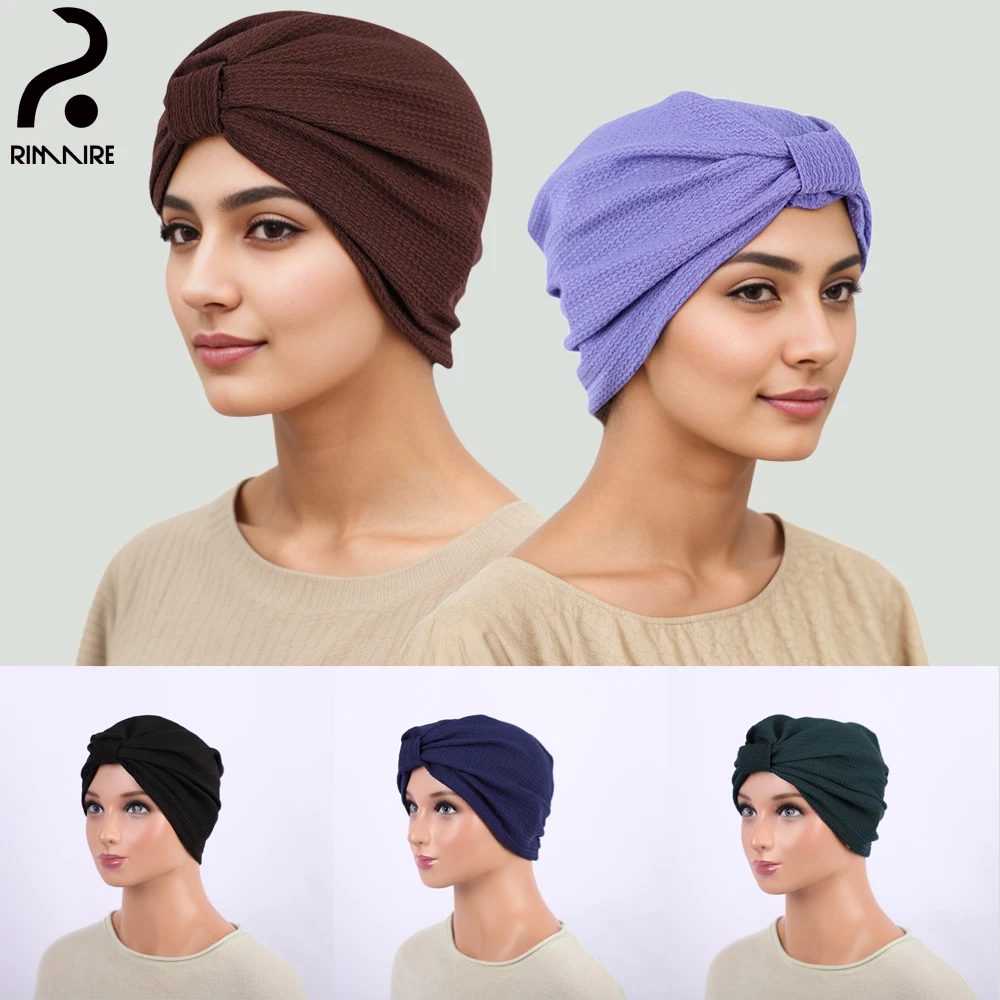 Coffee Muslim Inner Caps Designer Solid Wonem Hijab Hats Classic Islam Head Cover Hat Ladies Breathable Headband Hijabs RIMAIRE