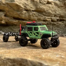 1:64 scale off-road trailer shock-proof and movable SUV Model Alloy Car