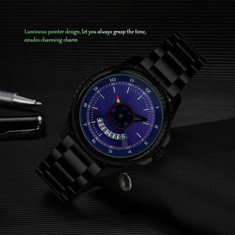 Mode hommes montres de sport hommes d'affaires en acier inoxydable montre à Quartz de luxe homme calendrier décontracté horloge lumineuse Reloj Hombre