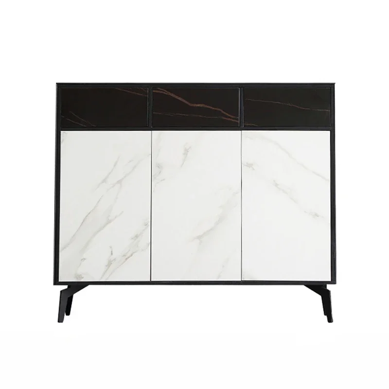 

Ultra-thin solid wood high-end rock slab home porch shoe cabinet