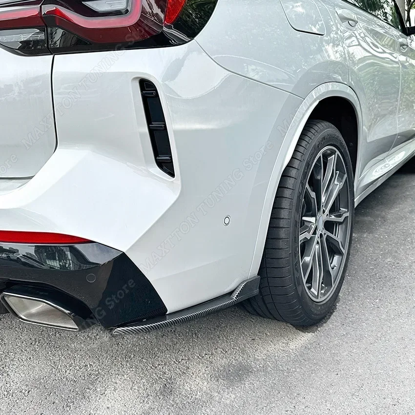 Car ABS Rear Bumper Lip Side Diffuser Canards Spoiler Splitter Body Kits Trim for BMW X3 G01 LCI M Sport 2022-2023+ Tuning