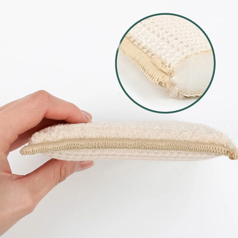 3Pcs Breathable Bamboo Fiber Cloth Strong Water Absorption Efficient Degreasing Decontamination Mildew-Proof Sponges