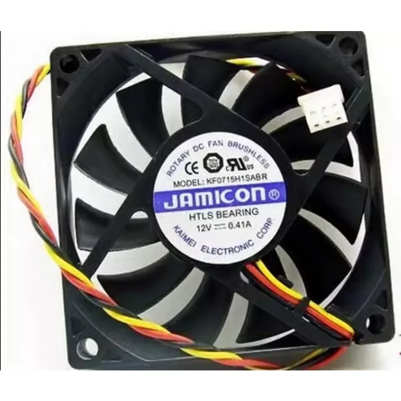 New Fan for JAMICON KF0715H1SABR 12V 0.41A 7CM Cooling Fan 3-wire 70*70*15MM